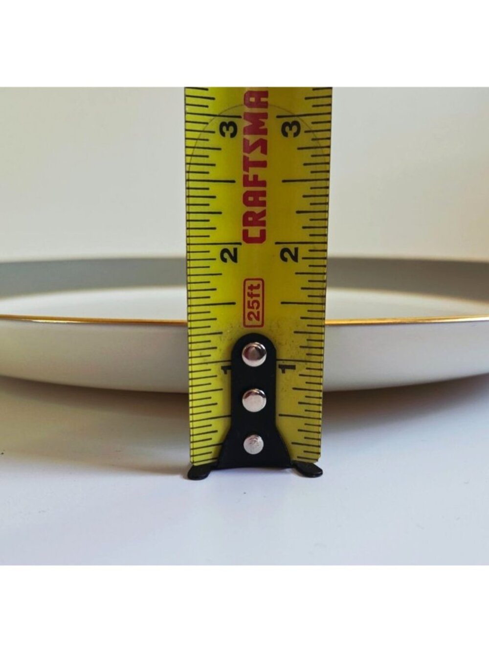 Lenox Trenton Gray & Gold Rim Chop Plate Platter Round 12.75" Made In USA - Picture 11 of 11